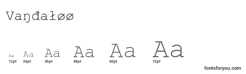 Vandaloo Font Sizes