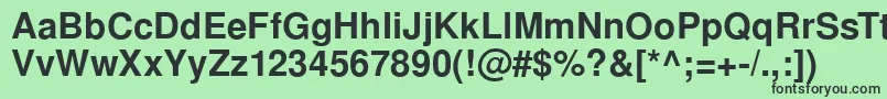 SansPsBold Font – Black Fonts on Green Background