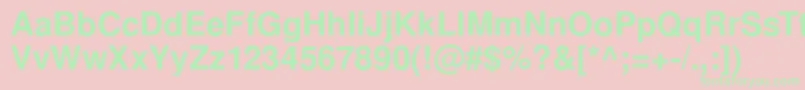 SansPsBold Font – Green Fonts on Pink Background