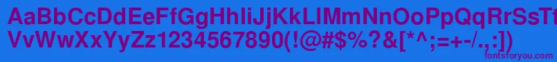 More about SansPsBold Font SansPsBold Font – Purple Fonts on Blue Background