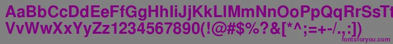 SansPsBold Font – Purple Fonts on Gray Background