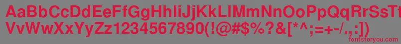 SansPsBold Font – Red Fonts on Gray Background