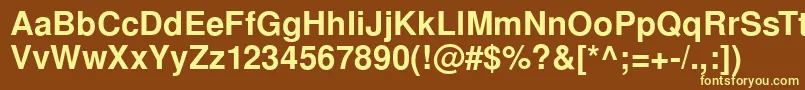 More about SansPsBold Font SansPsBold Font – Yellow Fonts on Brown Background