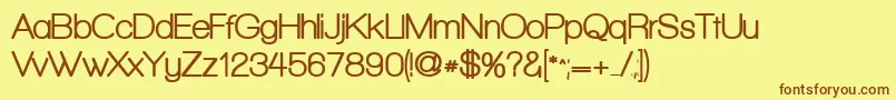 WalkwayRounded Font – Brown Fonts on Yellow Background