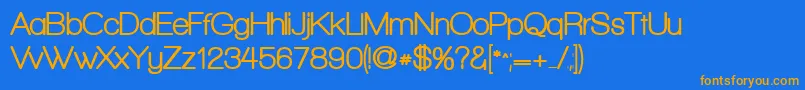 WalkwayRounded Font – Orange Fonts on Blue Background