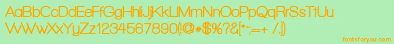 WalkwayRounded Font – Orange Fonts on Green Background