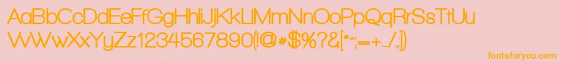 WalkwayRounded Font – Orange Fonts on Pink Background