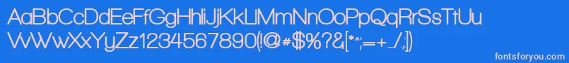 WalkwayRounded Font – Pink Fonts on Blue Background