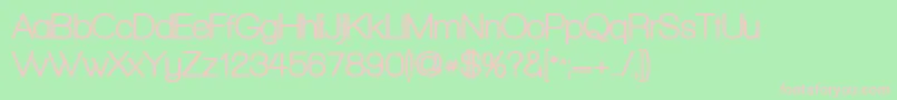 WalkwayRounded Font – Pink Fonts on Green Background