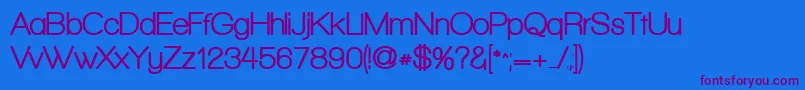 WalkwayRounded Font – Purple Fonts on Blue Background