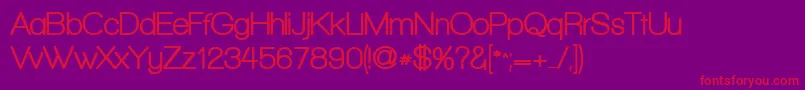 WalkwayRounded Font – Red Fonts on Purple Background