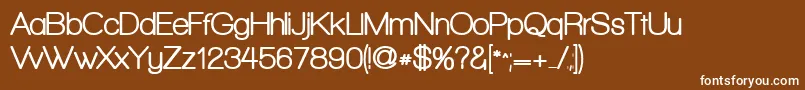 WalkwayRounded Font – White Fonts on Brown Background