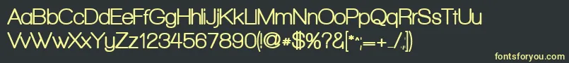 WalkwayRounded Font – Yellow Fonts on Black Background