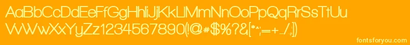 WalkwayRounded Font – Yellow Fonts on Orange Background