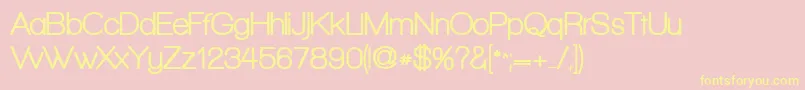 WalkwayRounded-Schriftart – Gelbe Schriften auf rosa Hintergrund