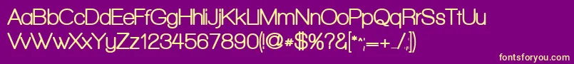WalkwayRounded Font – Yellow Fonts on Purple Background