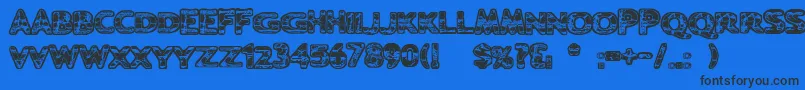 Ugh Font – Black Fonts on Blue Background