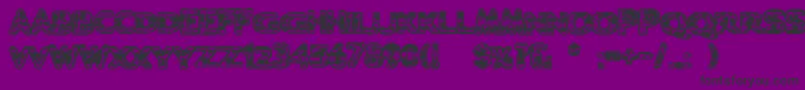 Ugh-Schriftart – Schwarze Schriften auf violettem Hintergrund