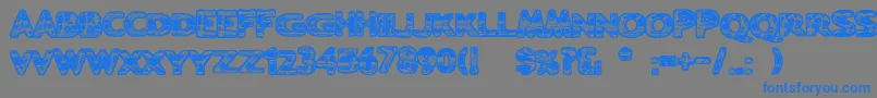 Ugh Font – Blue Fonts on Gray Background