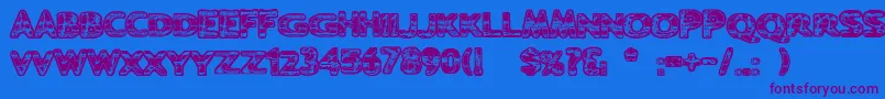 Ugh Font – Purple Fonts on Blue Background