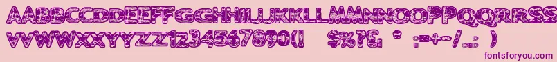 Ugh Font – Purple Fonts on Pink Background