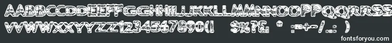 Ugh Font – White Fonts on Black Background
