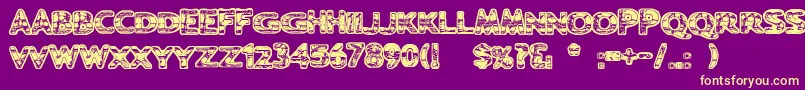 Ugh Font – Yellow Fonts on Purple Background