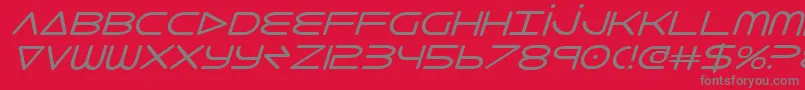 Fonte 8thelementi – fontes cinzas em um fundo vermelho