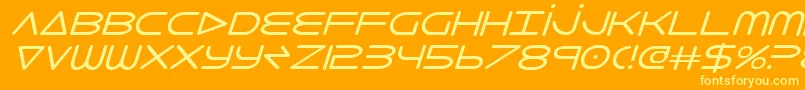 Czcionka 8thelementi – żółte czcionki na pomarańczowym tle