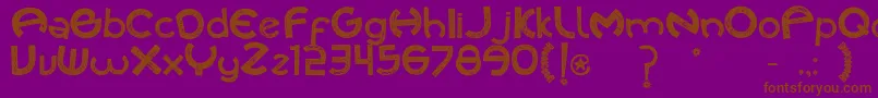 Cuecafont Font – Brown Fonts on Purple Background