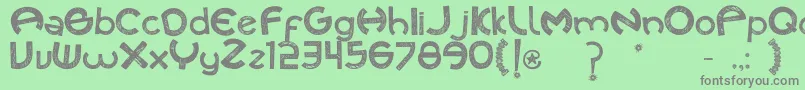 Cuecafont Font – Gray Fonts on Green Background