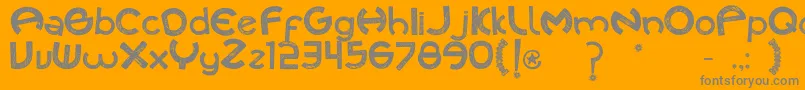 Cuecafont Font – Gray Fonts on Orange Background