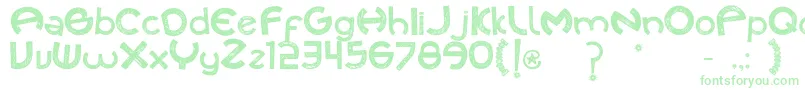 Cuecafont Font – Green Fonts on White Background