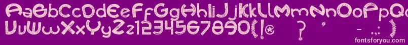 Cuecafont Font – Pink Fonts on Purple Background