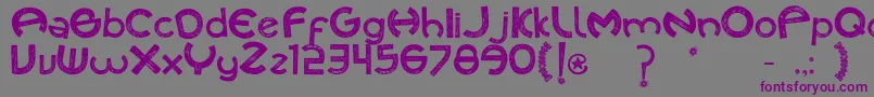 Cuecafont Font – Purple Fonts on Gray Background