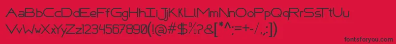 フォントFafersTechnicalFont – 赤い背景に黒い文字
