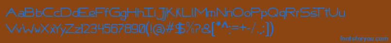 FafersTechnicalFont Font – Blue Fonts on Brown Background