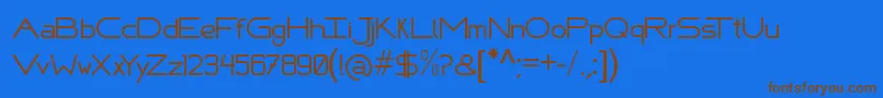 FafersTechnicalFont Font – Brown Fonts on Blue Background