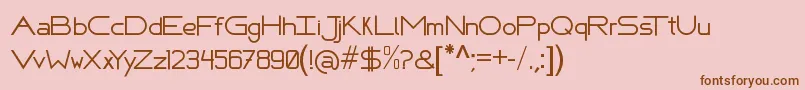 FafersTechnicalFont Font – Brown Fonts on Pink Background