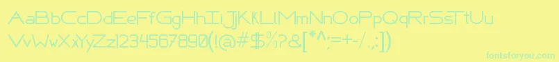 FafersTechnicalFont Font – Green Fonts on Yellow Background