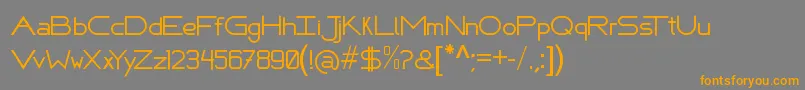 FafersTechnicalFont Font – Orange Fonts on Gray Background