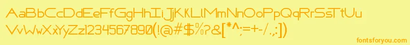 FafersTechnicalFont Font – Orange Fonts on Yellow Background