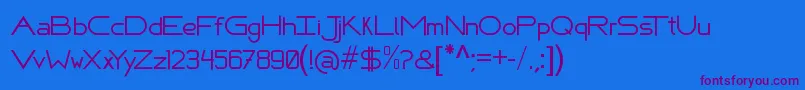 FafersTechnicalFont Font – Purple Fonts on Blue Background