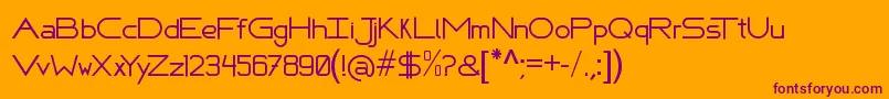 FafersTechnicalFont Font – Purple Fonts on Orange Background
