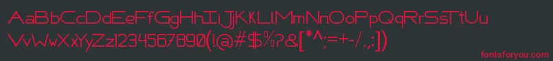 FafersTechnicalFont Font – Red Fonts on Black Background