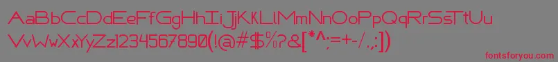 FafersTechnicalFont Font – Red Fonts on Gray Background