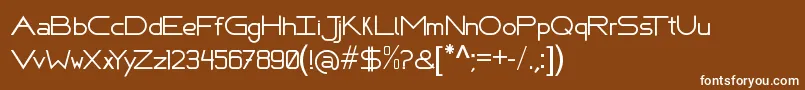 フォントFafersTechnicalFont – 茶色の背景に白い文字