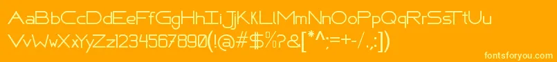 FafersTechnicalFont Font – Yellow Fonts on Orange Background
