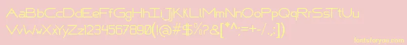 FafersTechnicalFont Font – Yellow Fonts on Pink Background