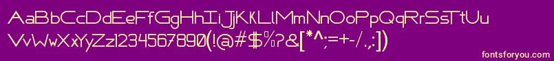 FafersTechnicalFont Font – Yellow Fonts on Purple Background